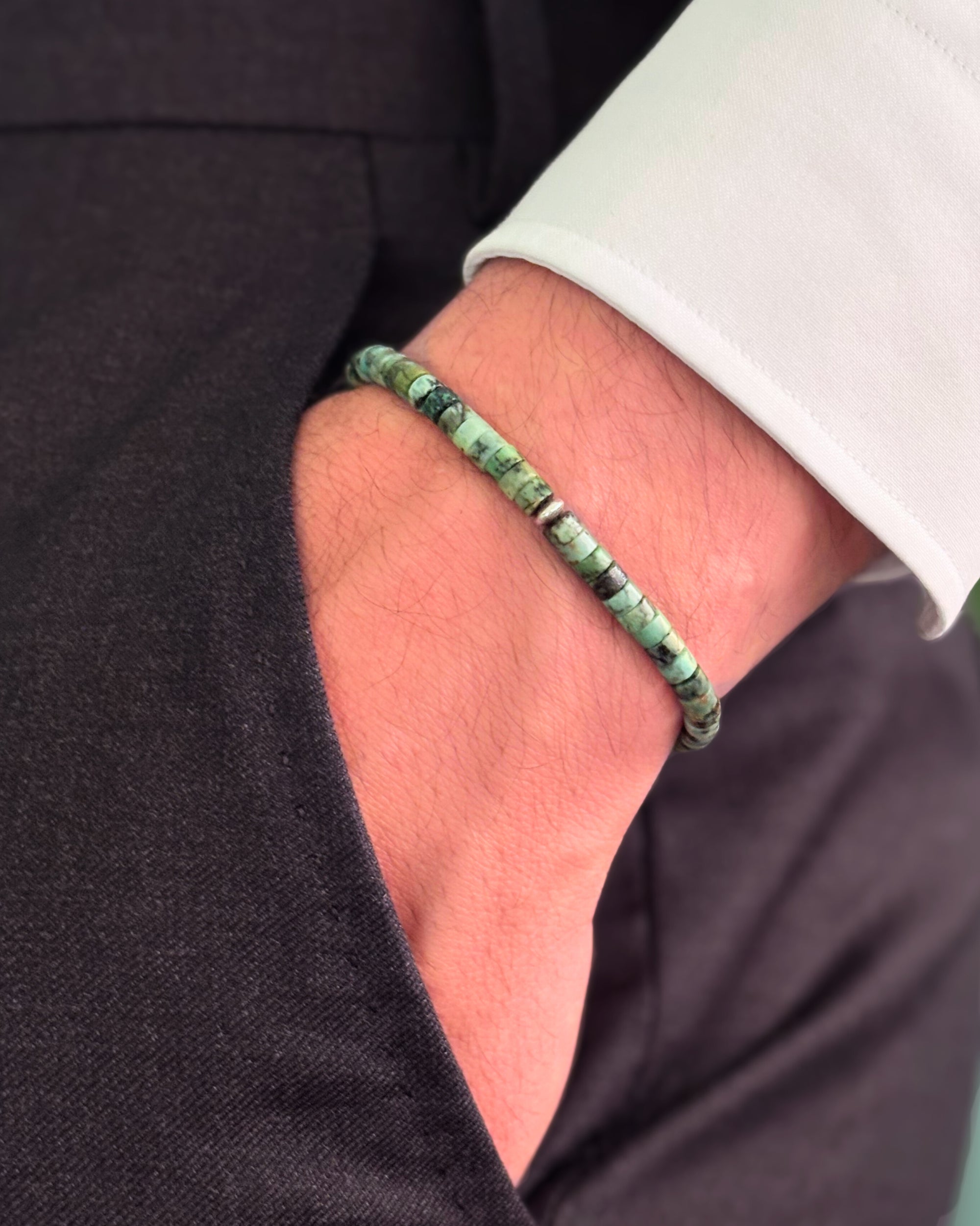 Smoking Barrels | African Turquoise Bracelet