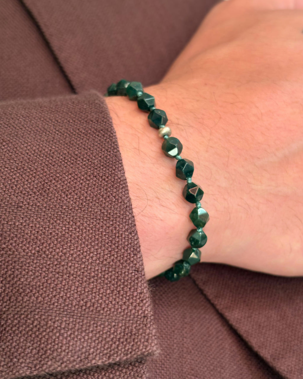 Twelve Sins | Green Agate Bracelet