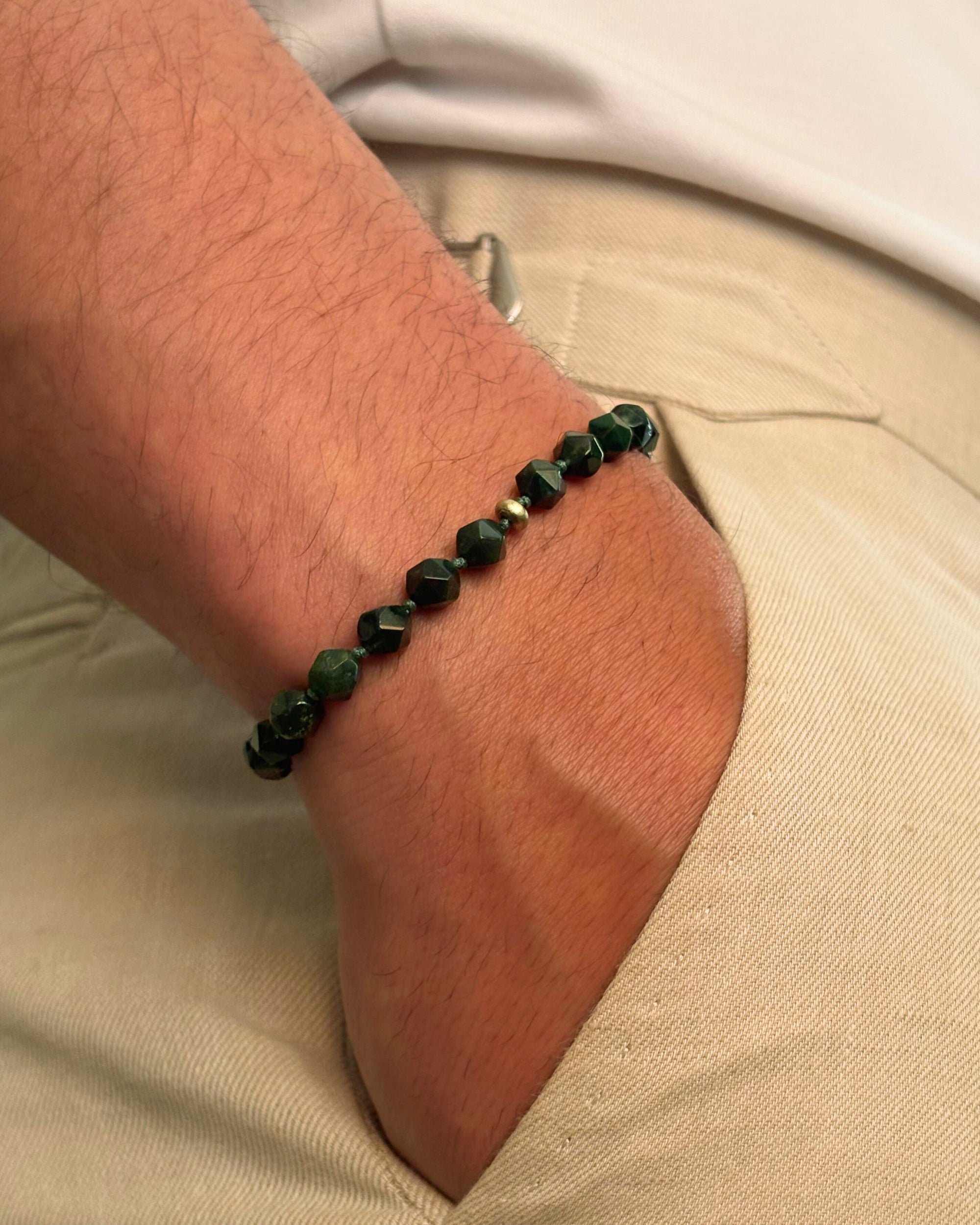 Twelve Sins | Green Agate Bracelet