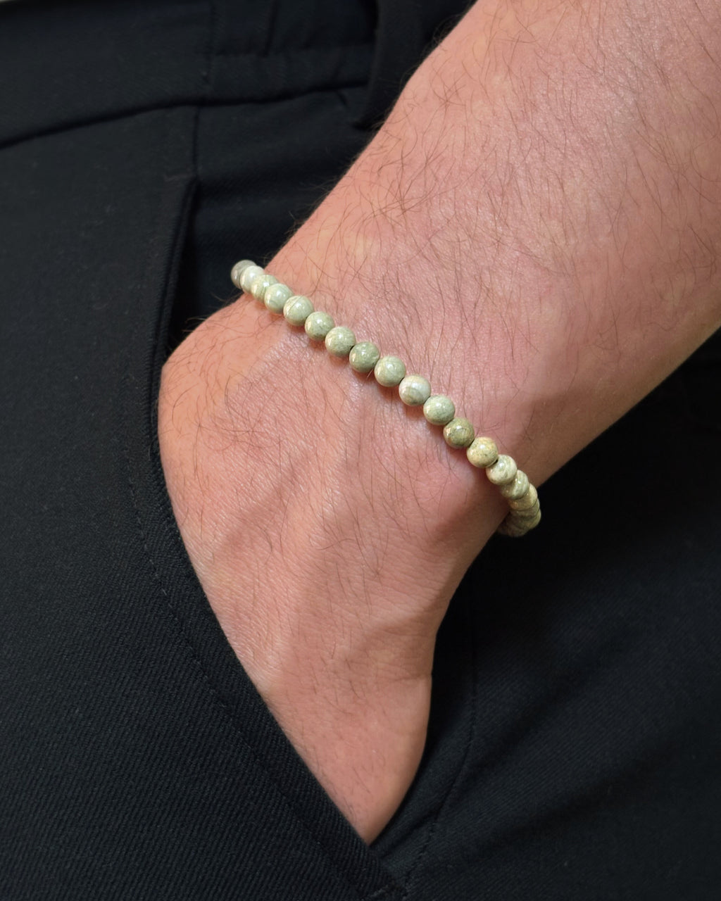 High Rollers | White Jasper Sphere Bracelet
